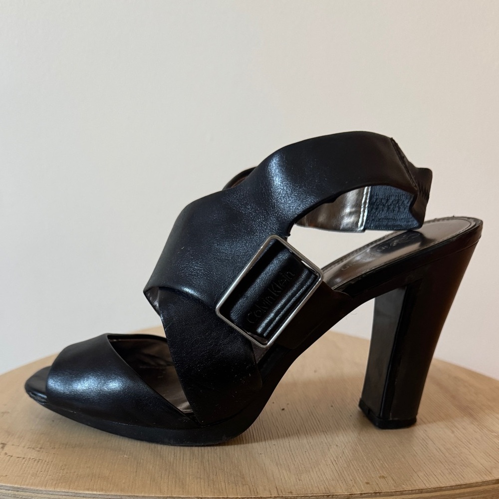 Calvin Klein Black Heeled Sandals